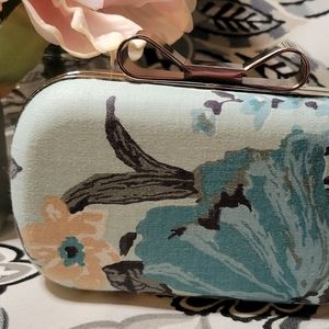 Blue Floral Clutch